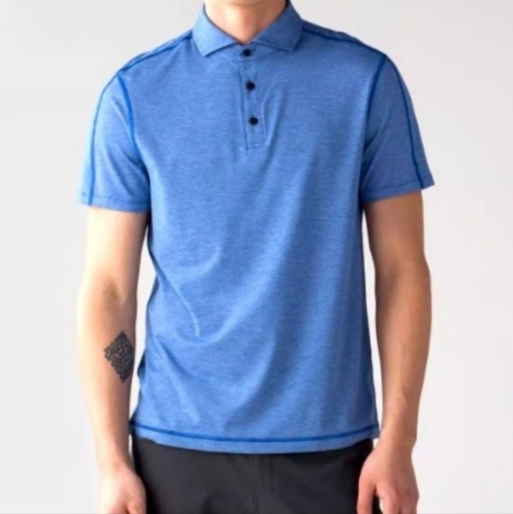 Lululemon Evolution Polo Heathered Blue